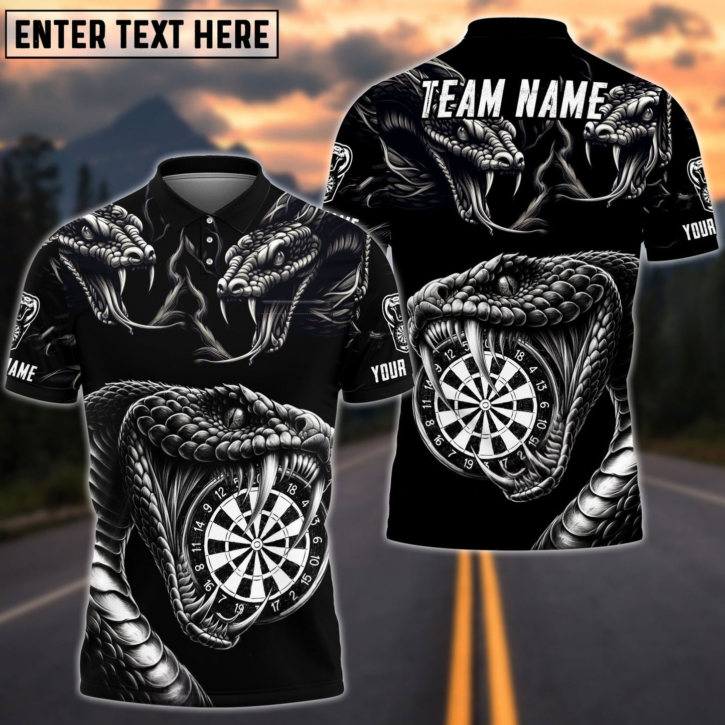 Snake Darts Personalized Name, Team Name Shirt