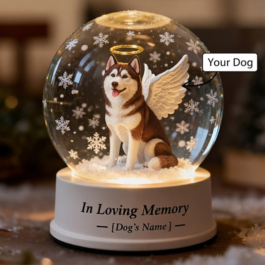 In Memory of Husky Siberia – Custom Dog Angel Acrylic Keepsake Gift