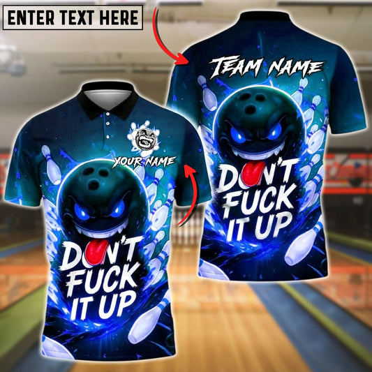 Bowling And Pins Evil Bowling Ball Customized Name, Team Name 3D Shirt (4 Colors)