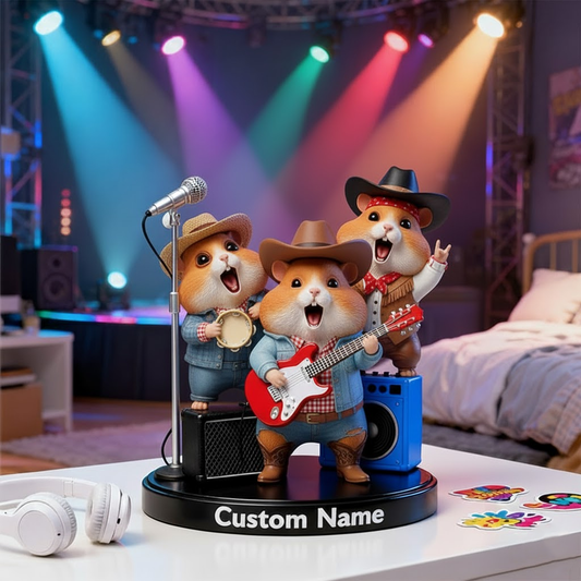 🐹 Custom Singing Hamster Band Figurine – Personalized Funny Music Lover Statue Gift 2