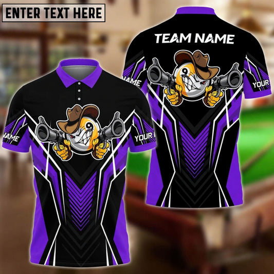 Billiards 9 Ball Cowboy Gunny Premium Personalized Name, Team Name Unisex Shirt