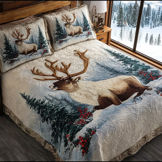 Caribou Rest 3-Piece Quilted Bedding Set