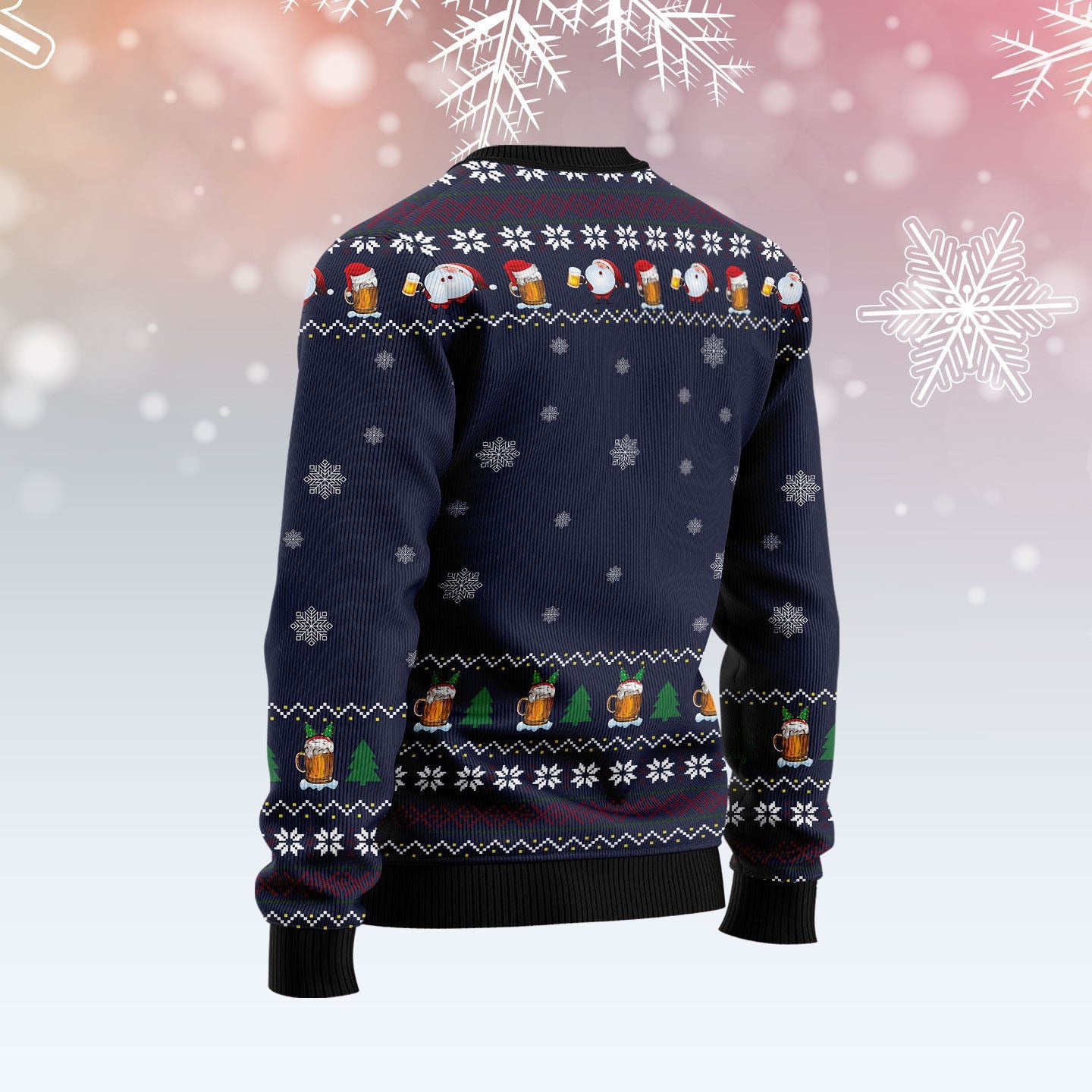 Drinking Beer All The Way Ugly Christmas Sweater
