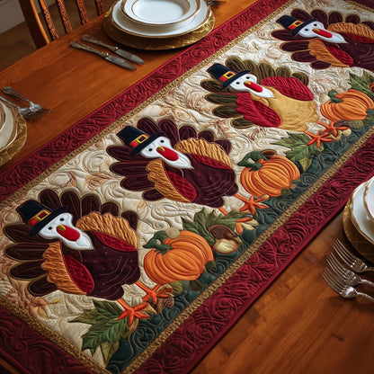 Thanksgiving Turkey Quilted Table Runner