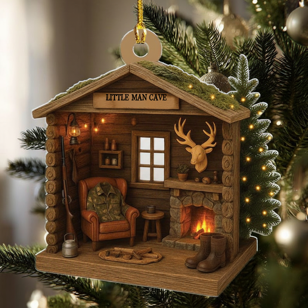 The Hunter’s Lodge – Personalized Hunting Ornament
