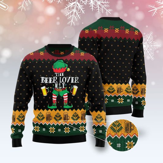 The Beer Lover Elf Ugly Christmas Sweater