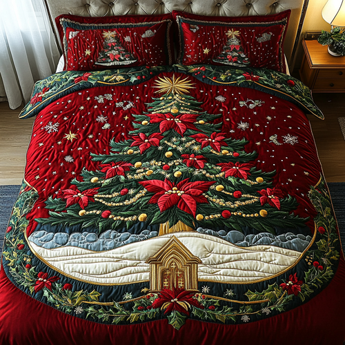 Holiday Glow 3-Piece Quilted Bedding Set