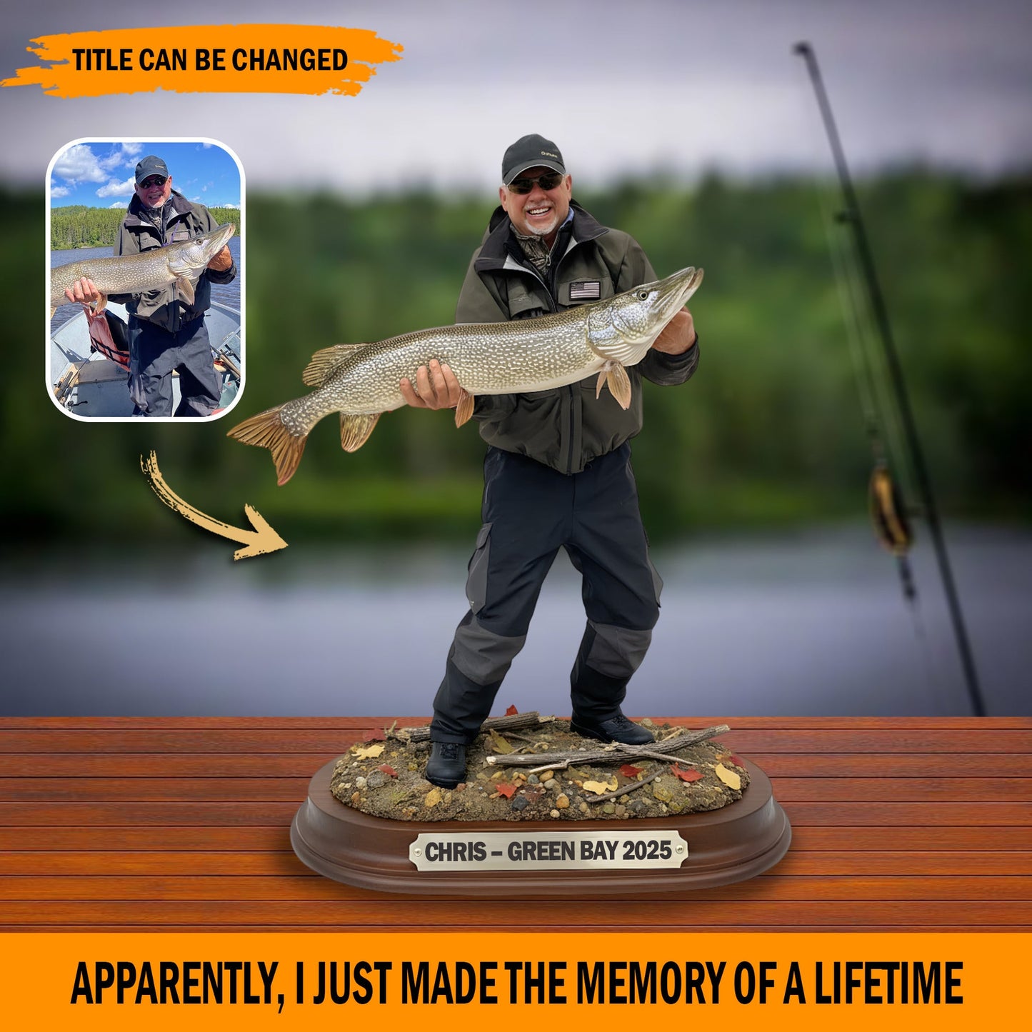 The Big Catch – Personalized Fishing Trophy Acrylic Plaque