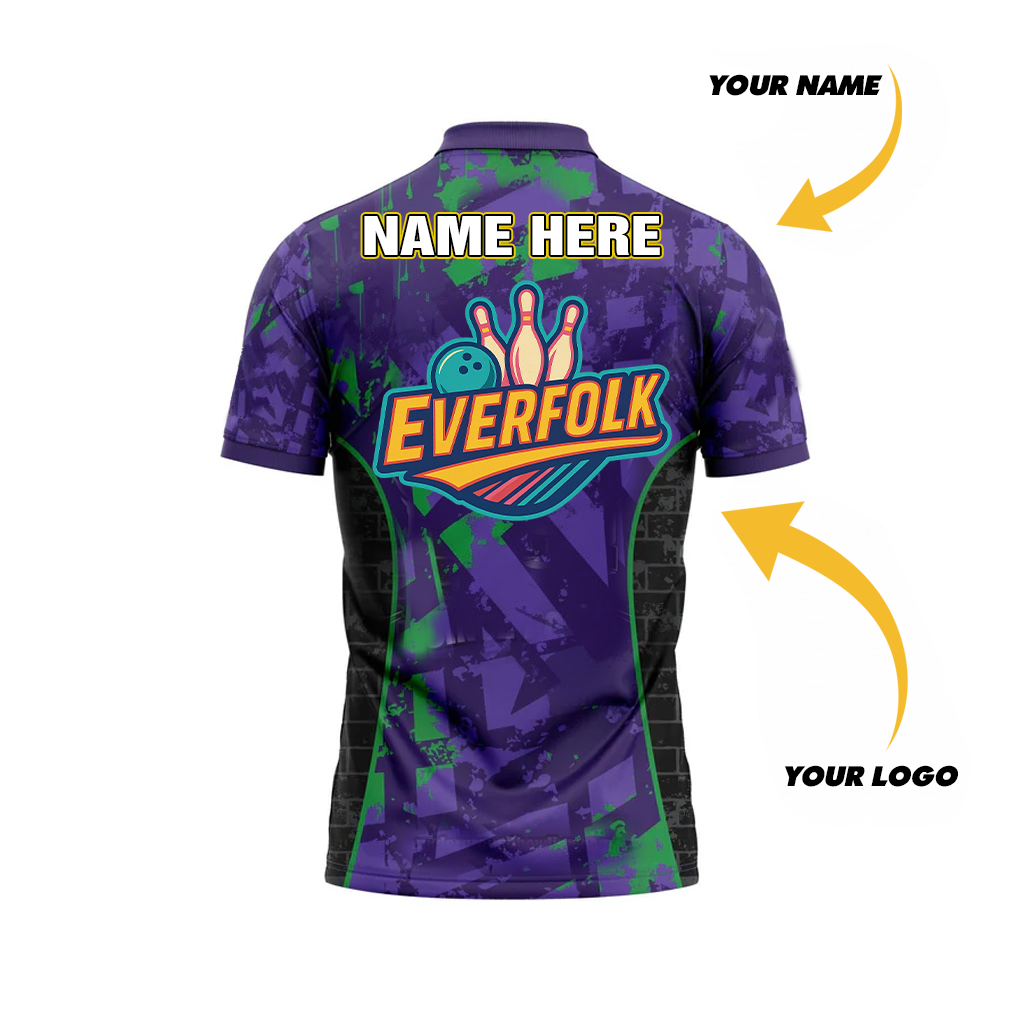 Custom Logo And Name Purple Grey Jersey