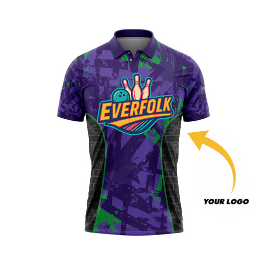 Custom Logo And Name Purple Grey Jersey