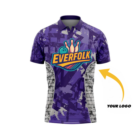 Custom Logo And Name Purple Green Jersey