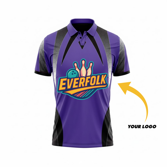 Custom Logo And Name Purple Lightning Jersey