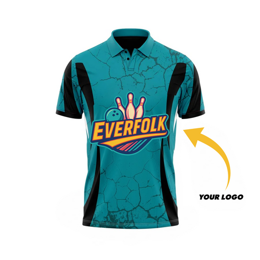 Custom Logo And Name Teal Jersey