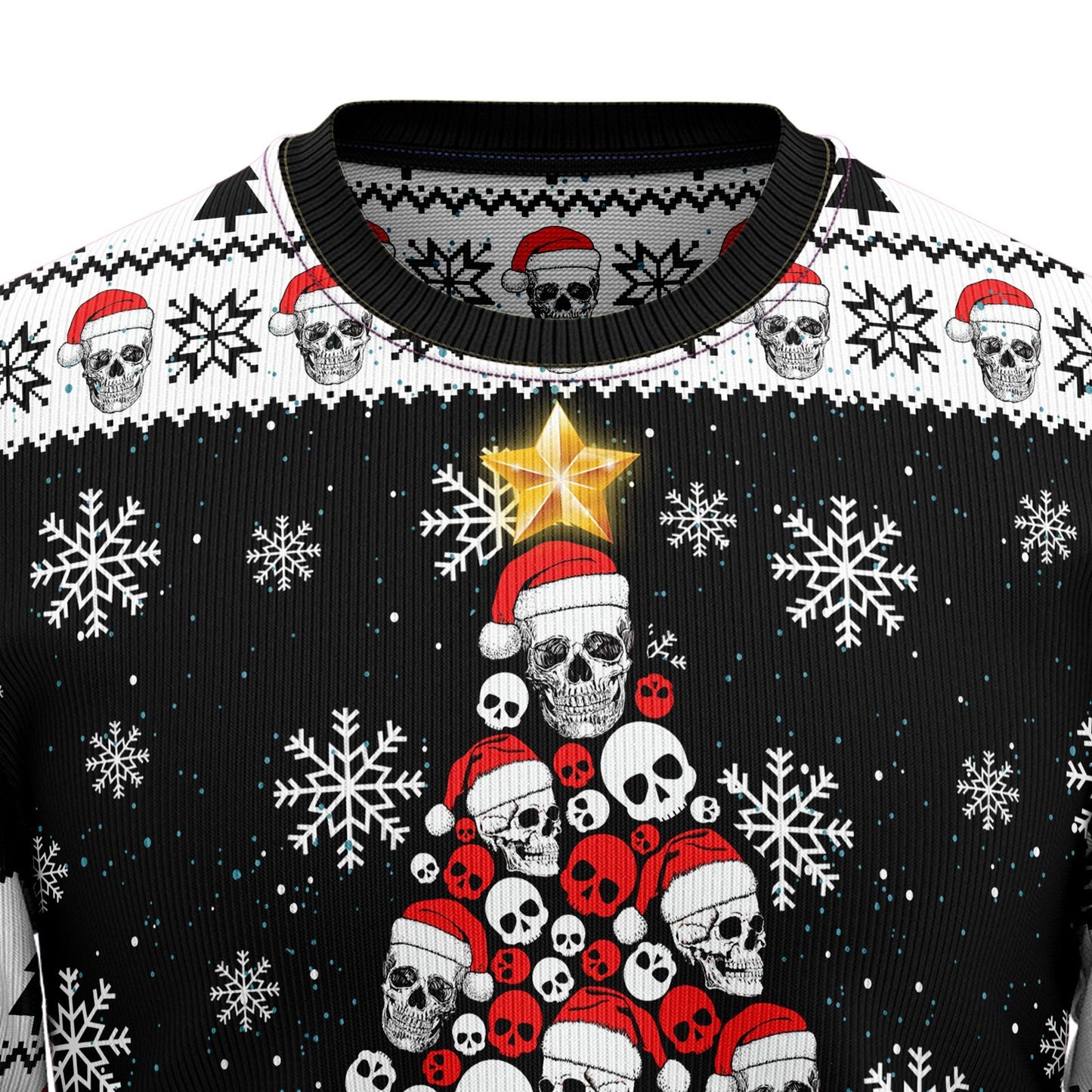Skull Pine Tree Ugly Christmas Sweater