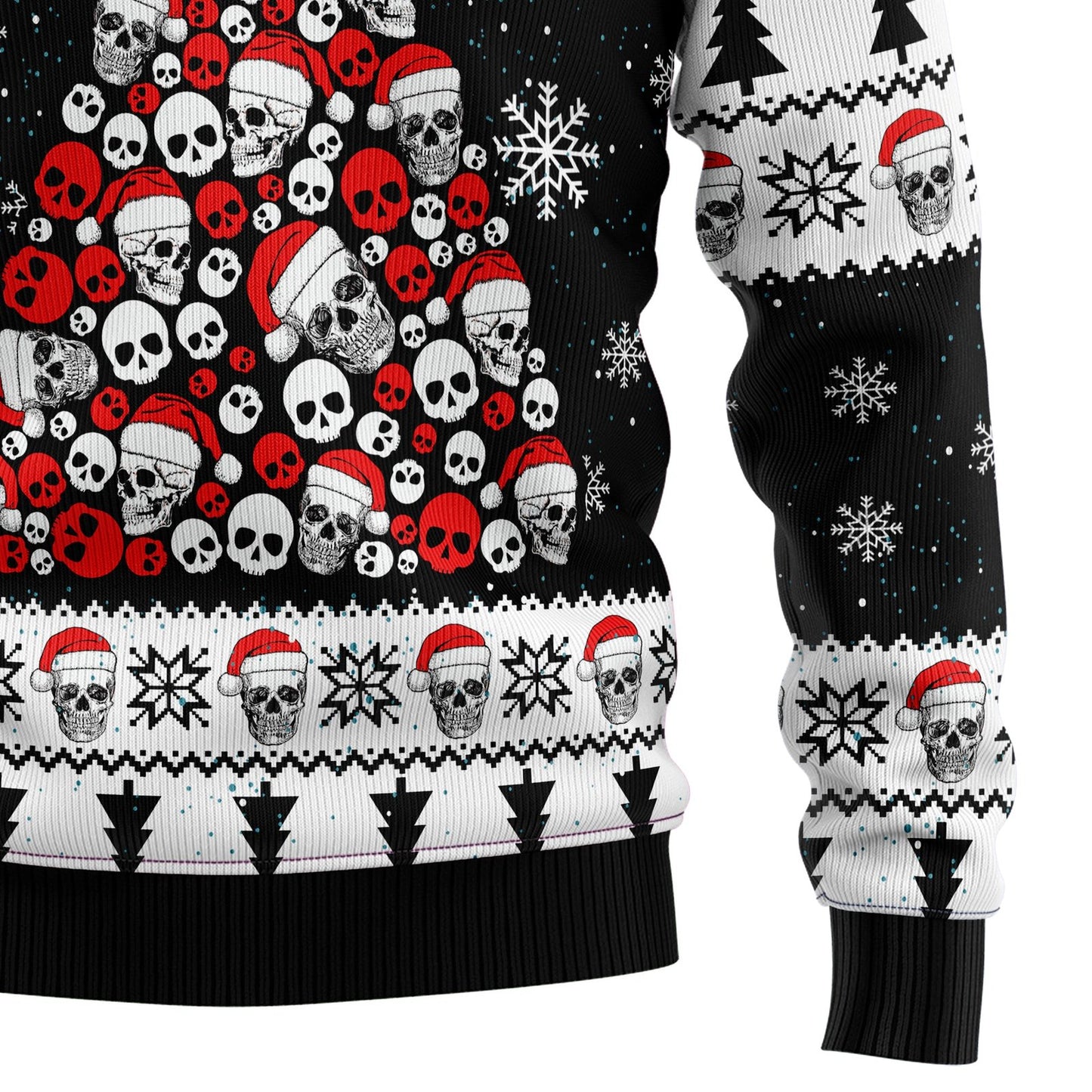 Skull Pine Tree Ugly Christmas Sweater