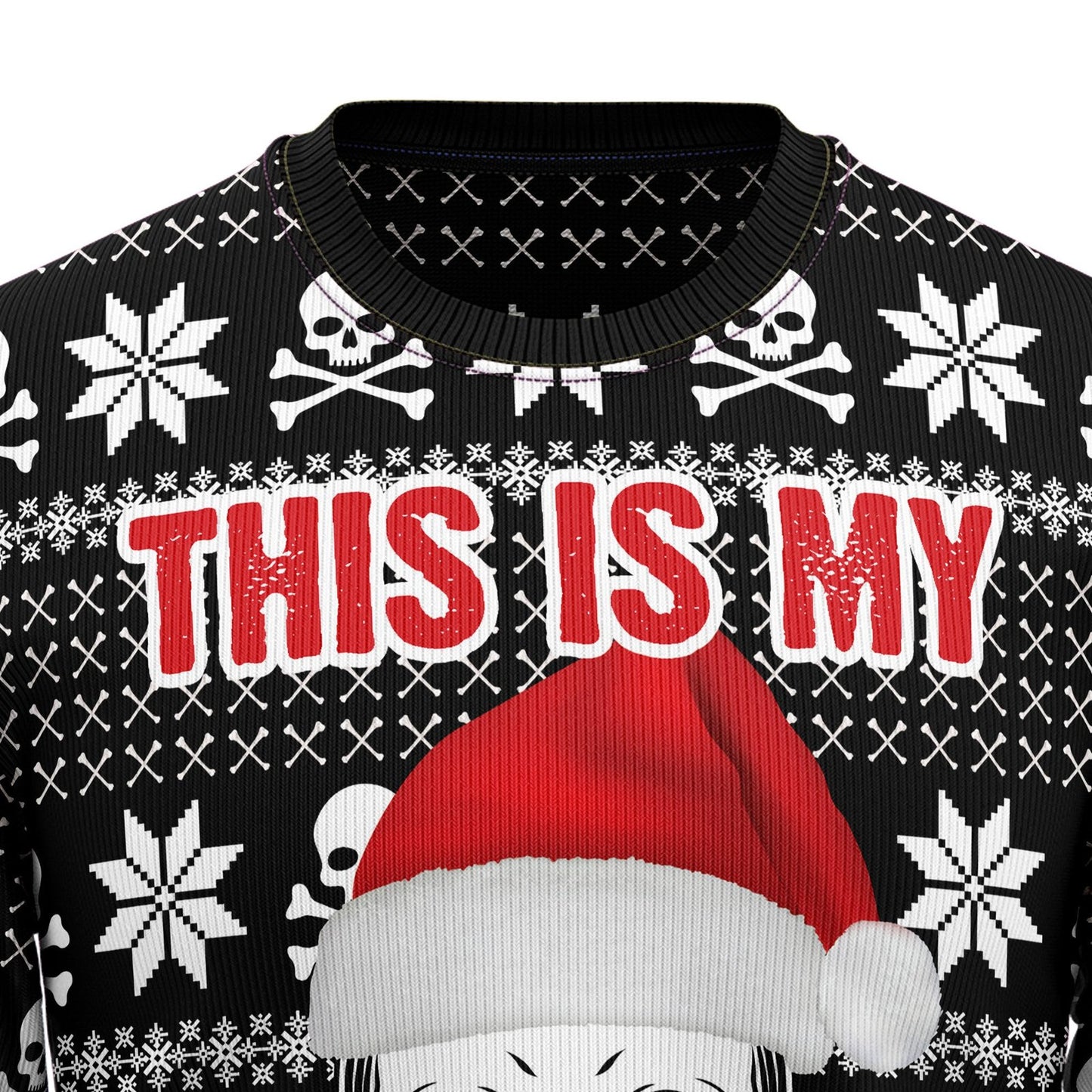 Skull Jolly Face Ugly Christmas Sweater