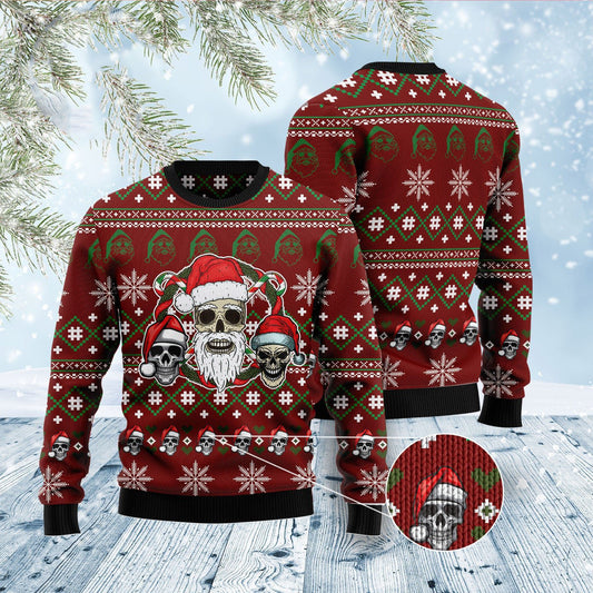 Santa Skull Ugly Christmas Sweater