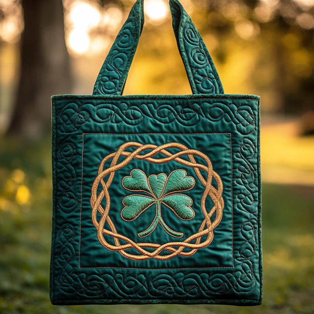 Shamrock Knot Flow Quilted Tote Bag