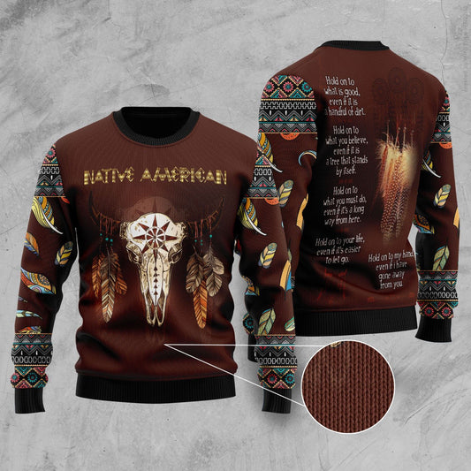 Native Skull Ugly Christmas Sweater