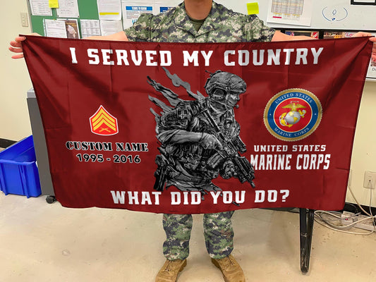 US MARINE CORPS - FLYING FLAG