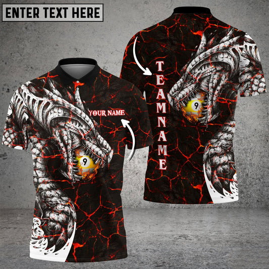 Fire Dragon Billiards 9-Ball Personalized Unisex Shirt