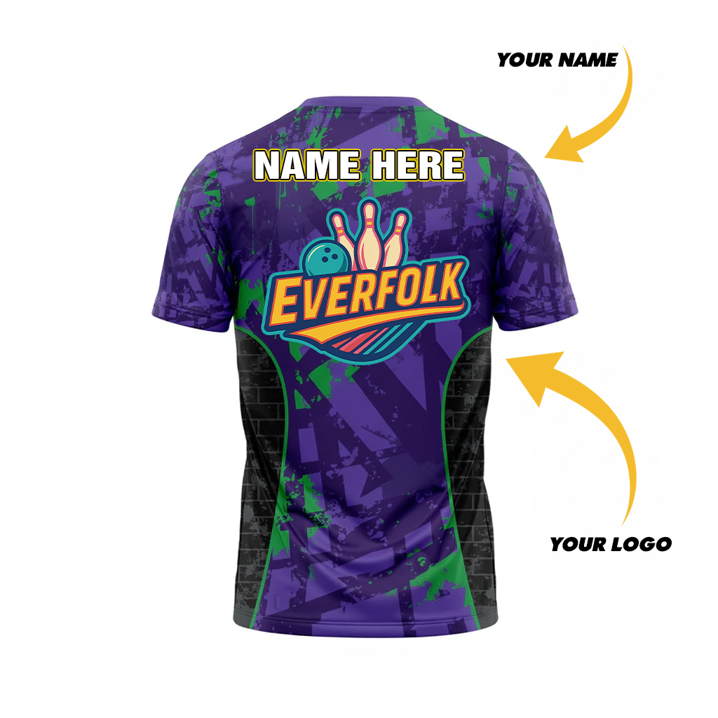 Custom Logo And Name Purple Grey Jersey