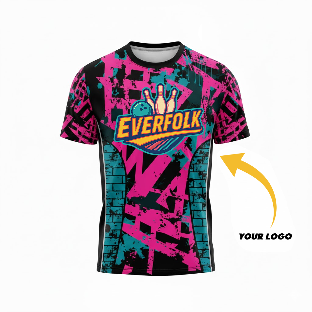 Custom Logo And Name Black Aqua Pink Jersey