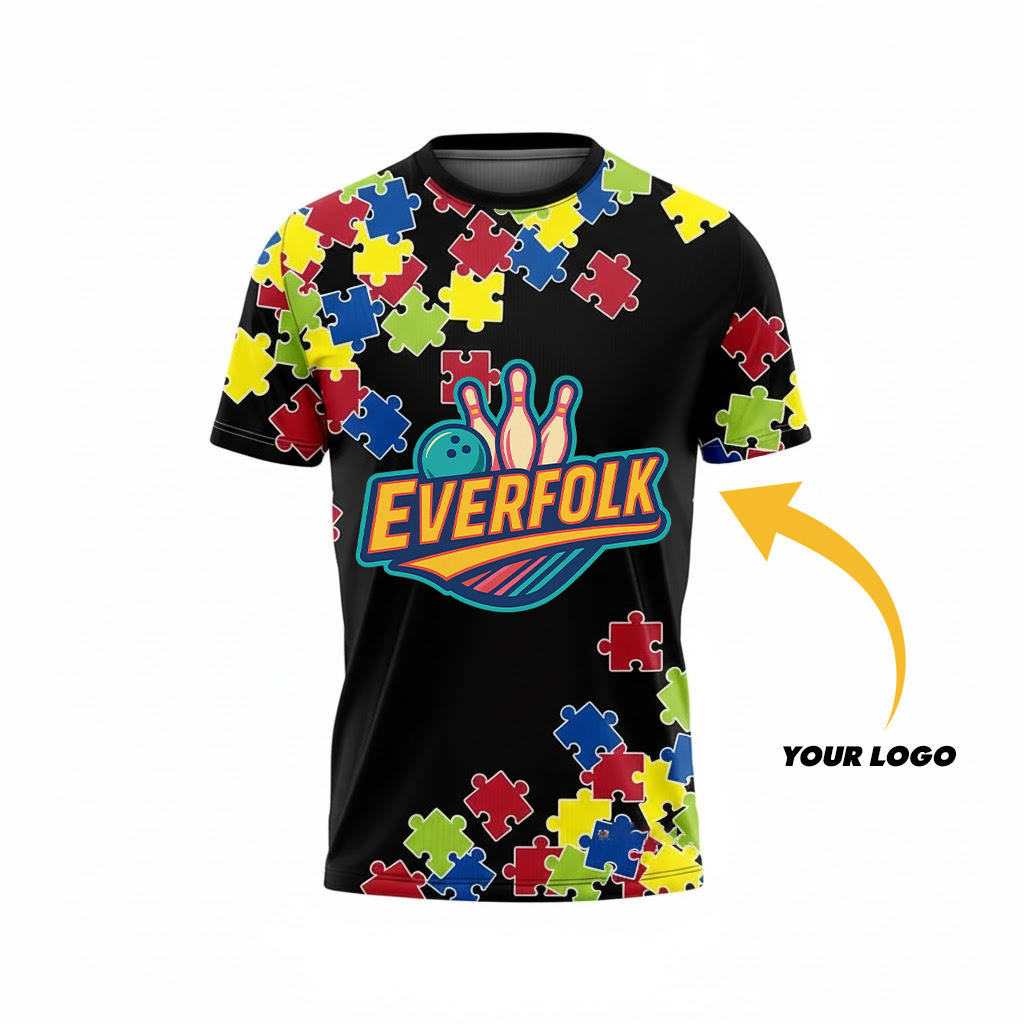 Custom Logo And Name Autism Puzzle Jersey