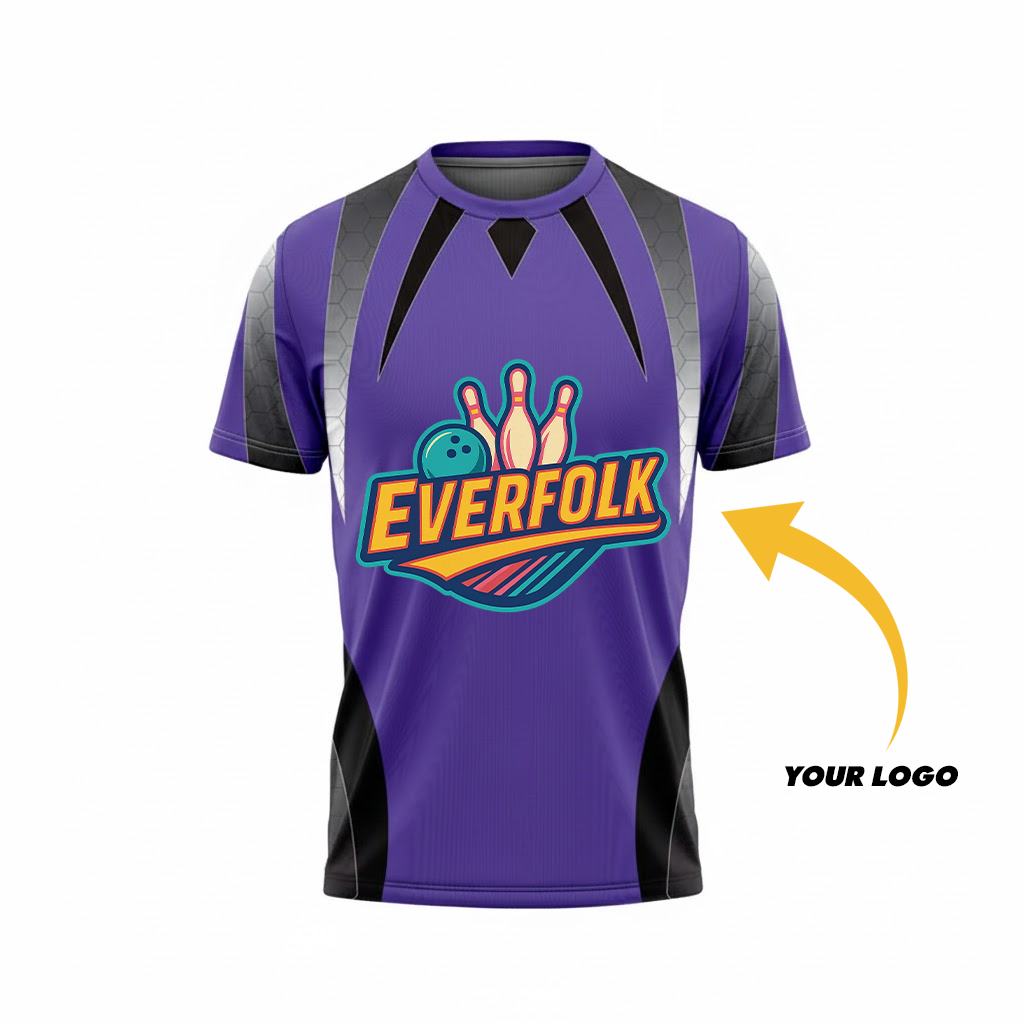 Custom Logo And Name Purple Lightning Jersey