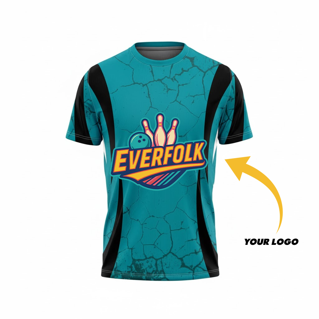 Custom Logo And Name Teal Jersey