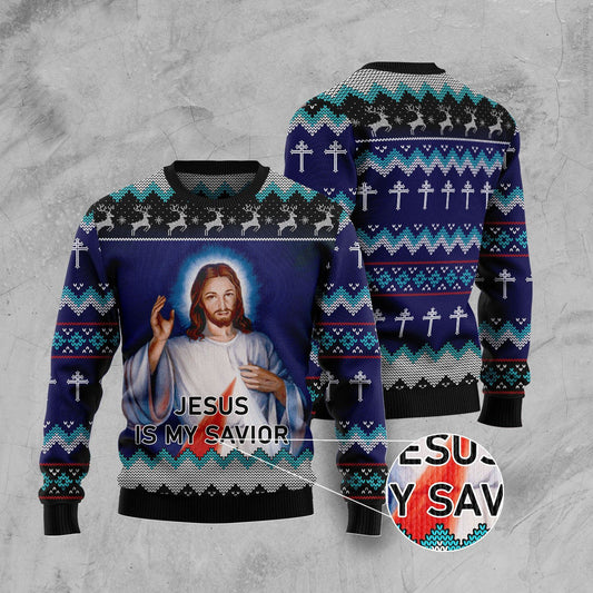 Jesus Is My Savior Ugly Christmas Sweater
