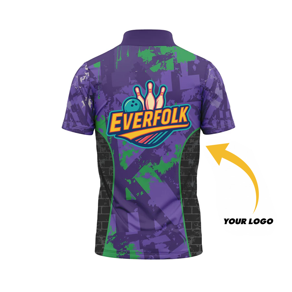 Custom Logo And Name Purple Grey Jersey