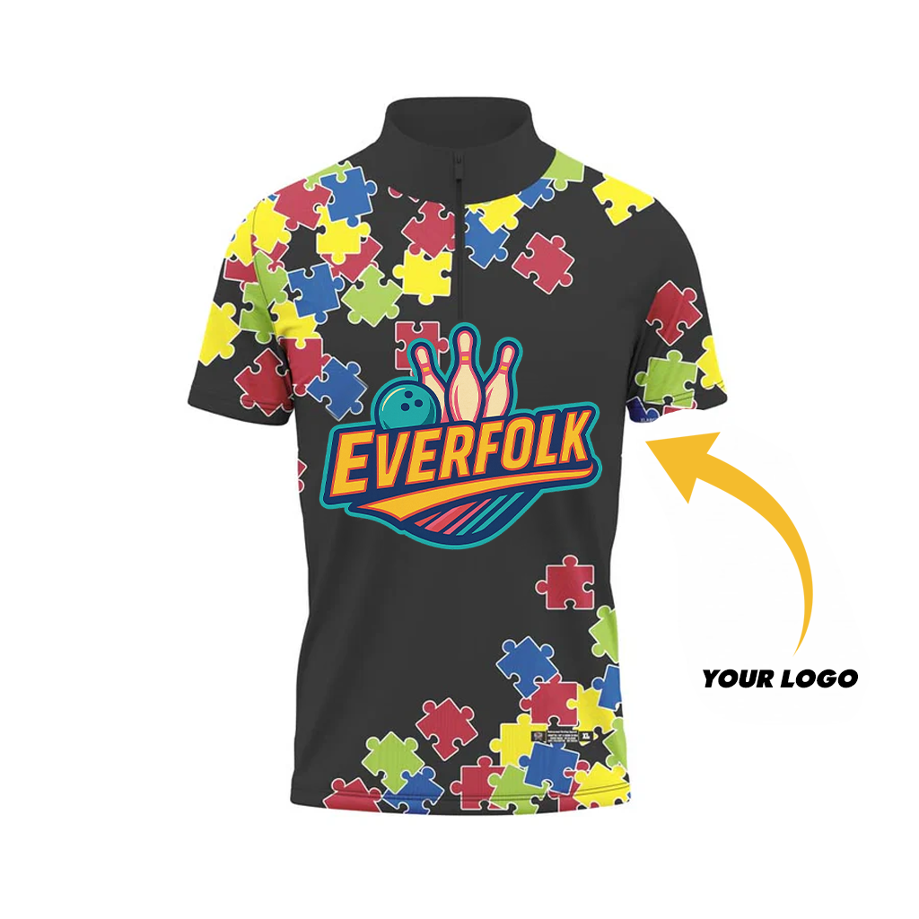 Custom Logo And Name Autism Puzzle Jersey