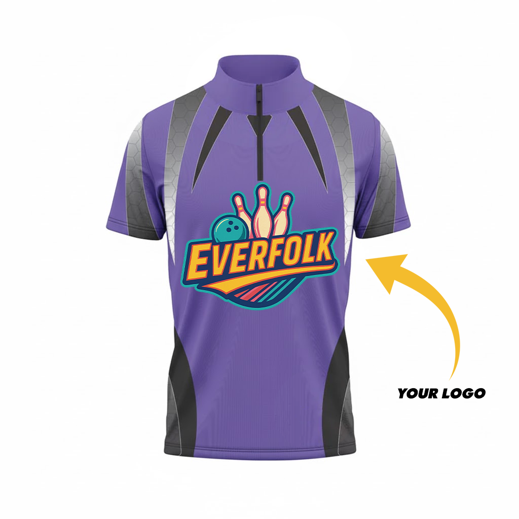 Custom Logo And Name Purple Lightning Jersey