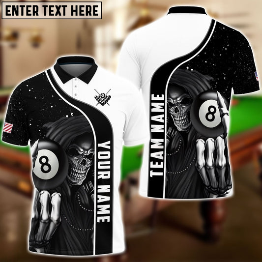 Billiards Reaper Personalized Name, Team Name 3D Shirt