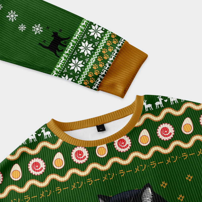 All I Want for Christmas is Ramen Cat Ugly Sweatshirt