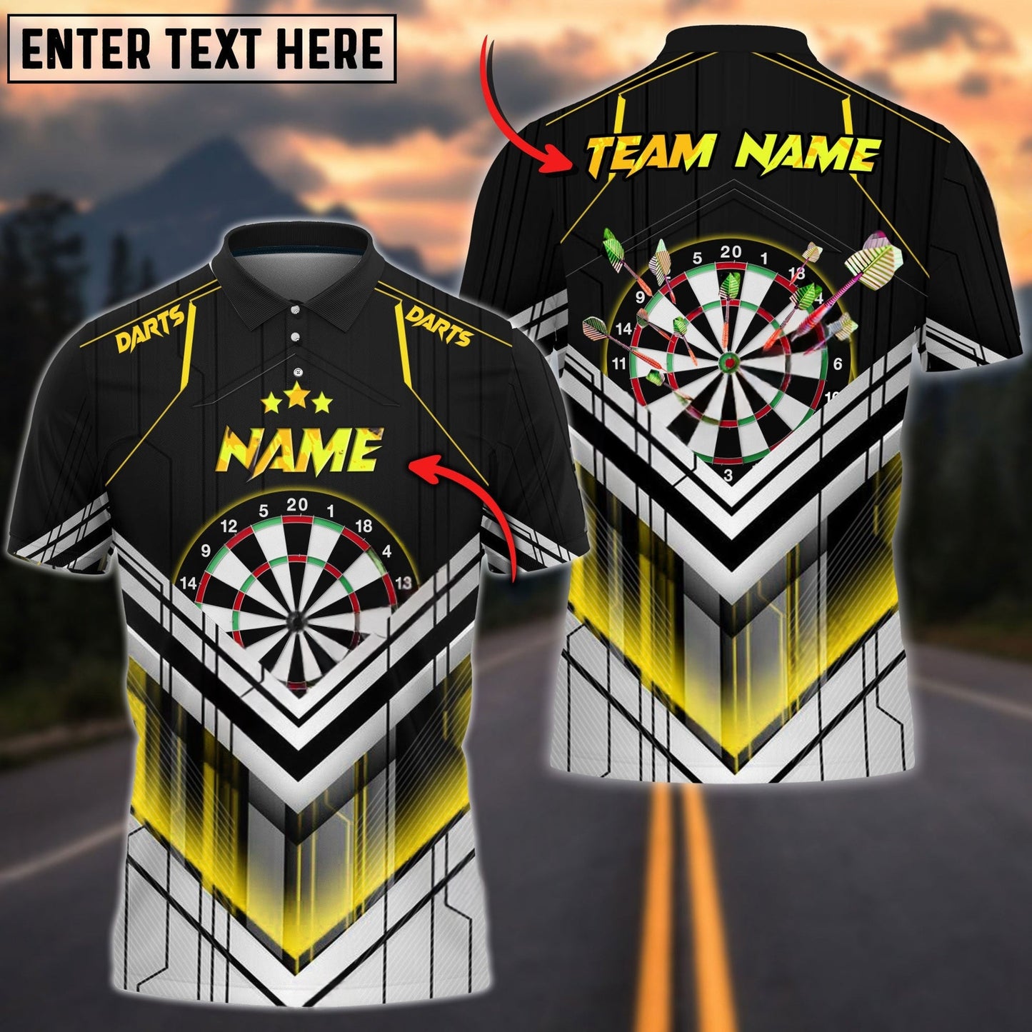 Cyberpunk Darts Personalized Name, Team Name Shirt