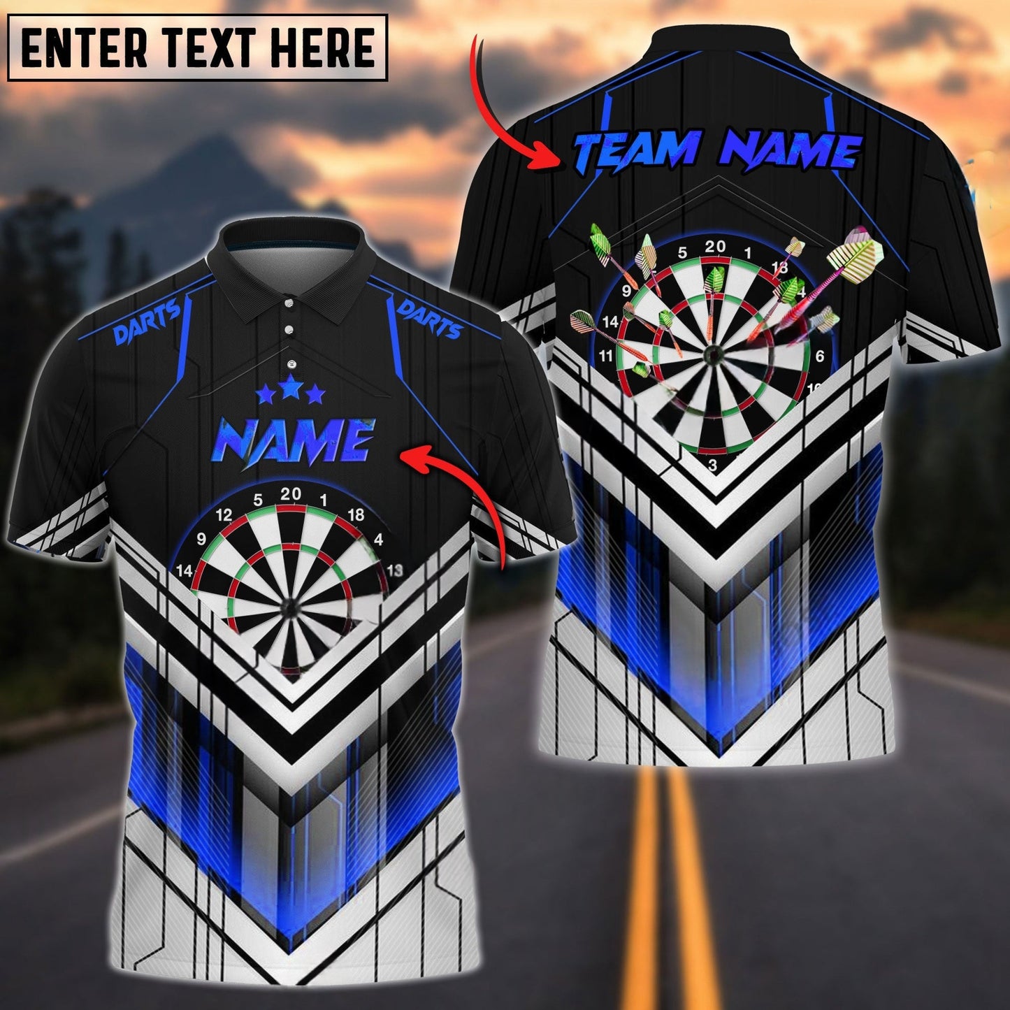 Cyberpunk Darts Personalized Name, Team Name Shirt