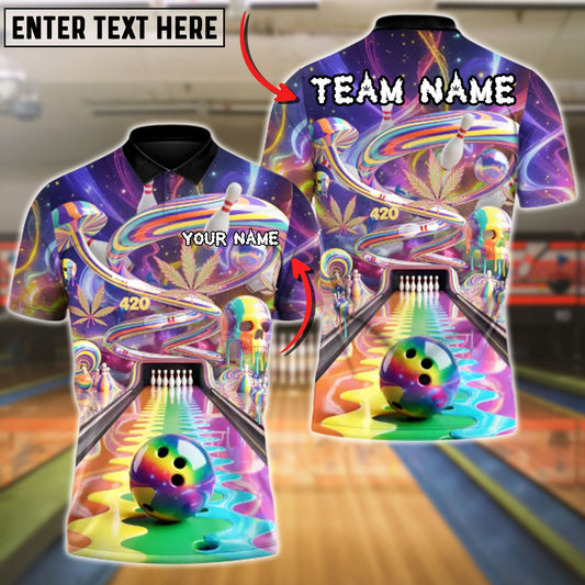 Bowling And Pins Trippy Universe 420 Personalized Shirt