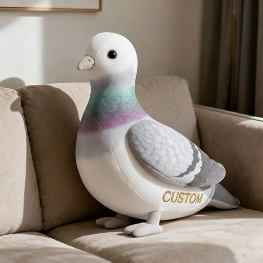 🕊️ Custom Name Pigeon Plush – Realistic Bird Stuffed Toy for Animal Lovers