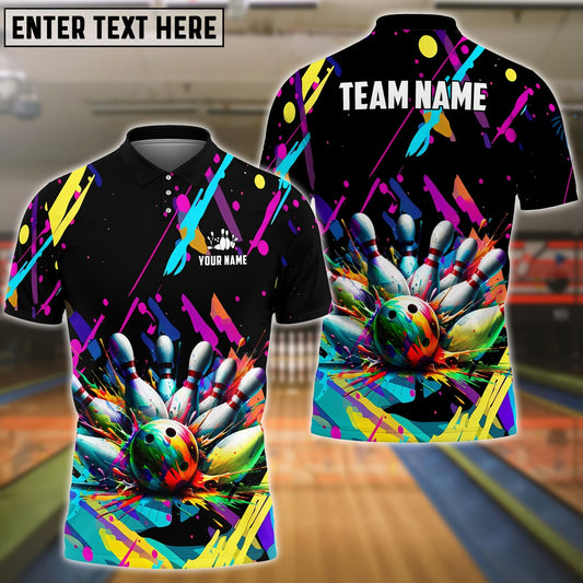 Bowling Graffiti Splash Paint Personalized Shirt