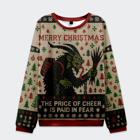 Krampus:The Price Of Cheer Is Paid In Fear Christmas Ugly Sweatshirt