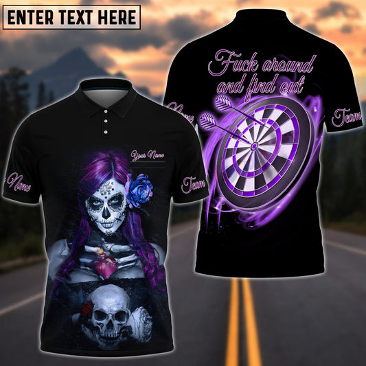 Darts Purple Girl & Skull Personalized Shirt