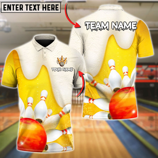 Bowling And Pins Cold Beer Strike Personalized Shirt