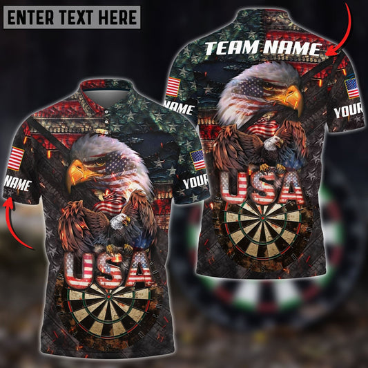 USA Pride Eagle Darts Personalized Name, Team Name Shirt