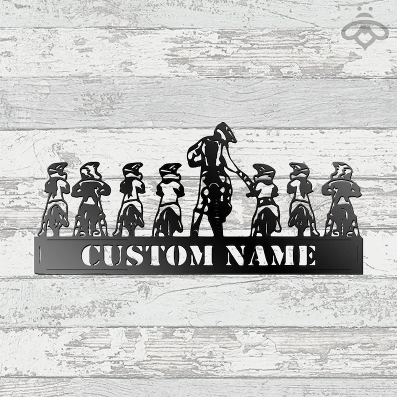 Custom Motocross Family Dad Mom Daughter Metal Wall Art Sign