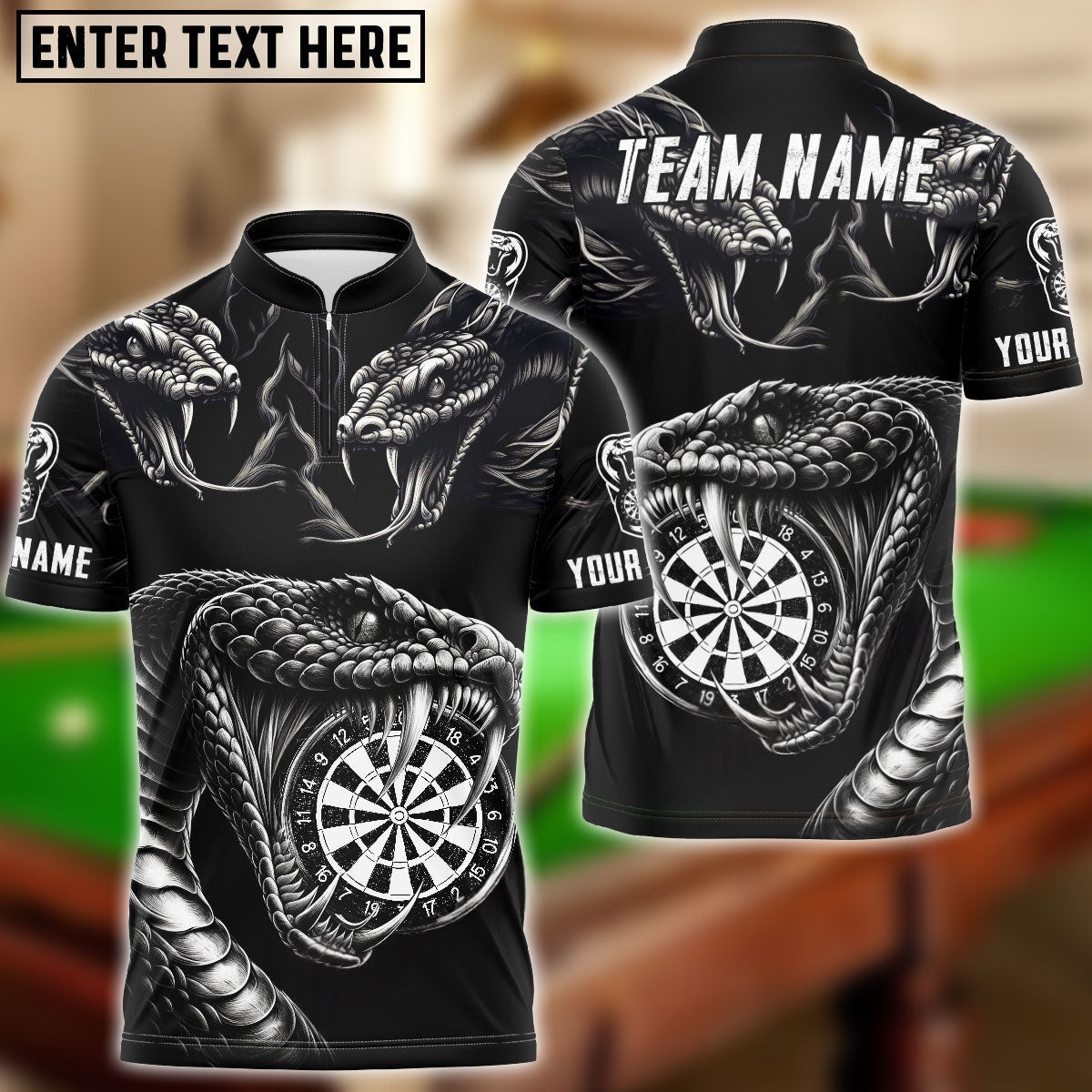 Snake Darts Personalized Name, Team Name Shirt