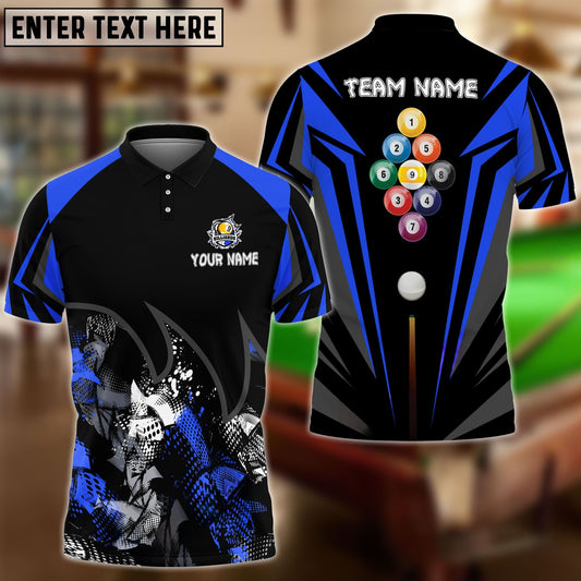 Billiards Ball 9 Broken Fire Personalized Name & Team Name Shirt