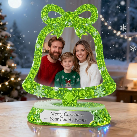🎄 Personalized Christmas Ornament – Custom Family Photo & Name Keepsake Gift