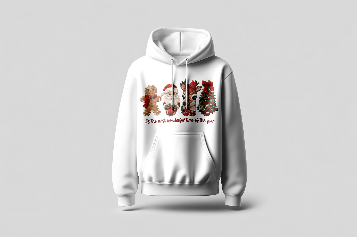 Most Wonderful Time – Gingerbread, Santa, Reindeer & Tree Christmas Tee